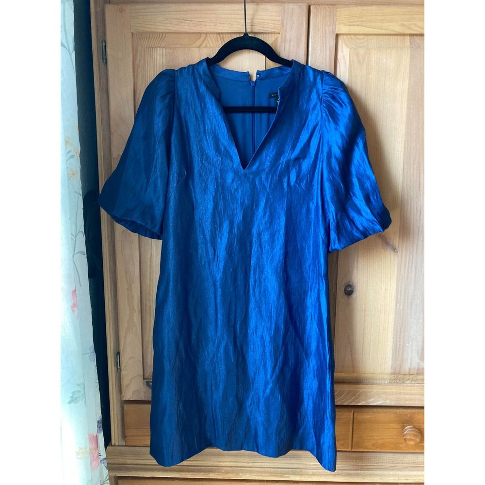 Ann Taylor Shimmery Royal Blue Mini Dress